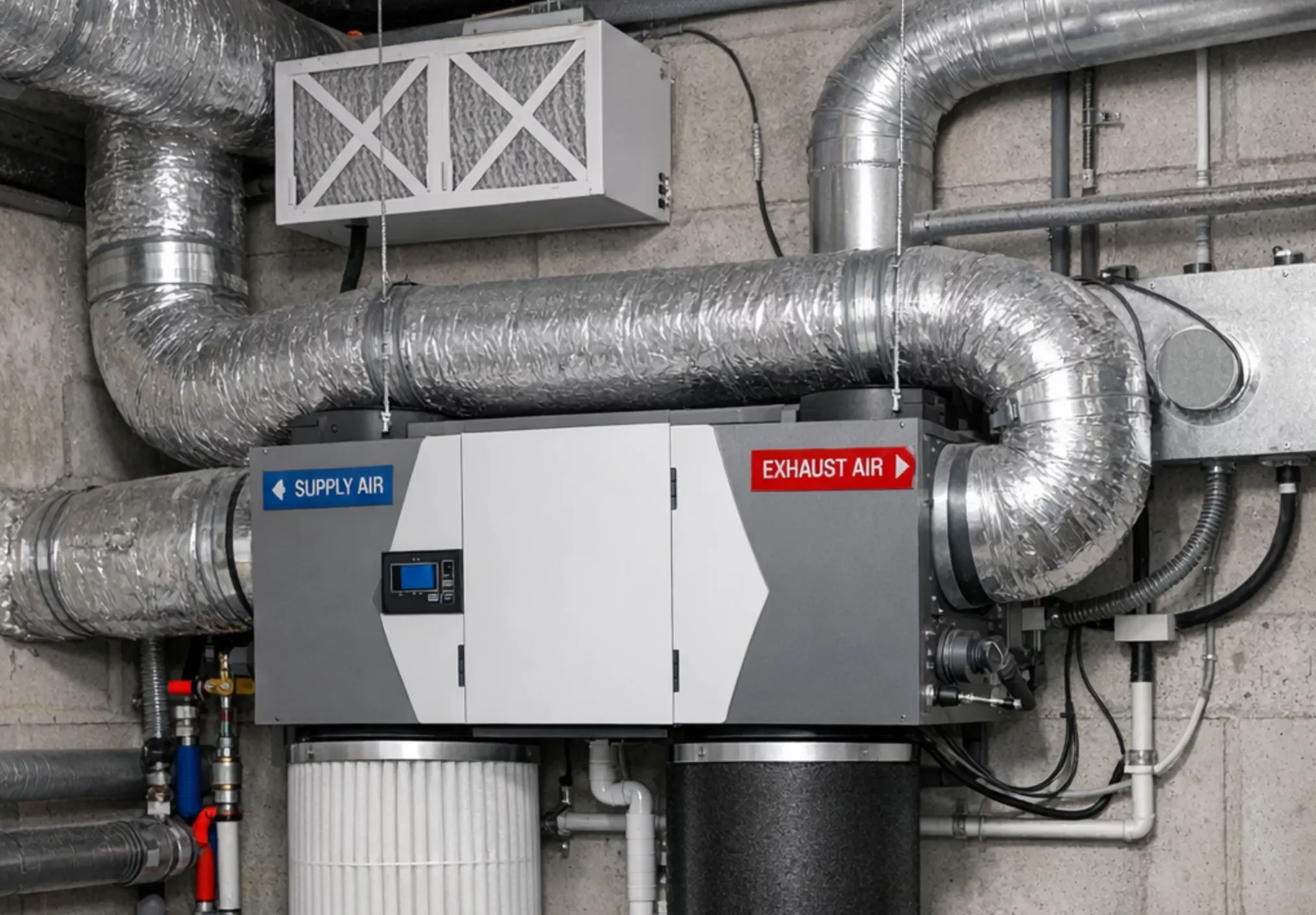 centrala + filtry / rekuperator / kanały.